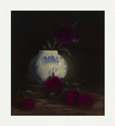 still life painting, affordable investment, deal direct with the artist, roses, painting of red rose, original gift idea,
