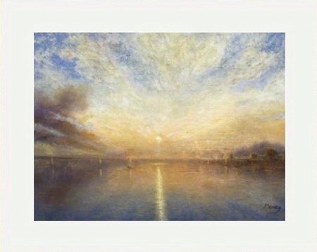 Poole harbour, salters point, invest in art, affordable art, beautiful painting of poole bay,